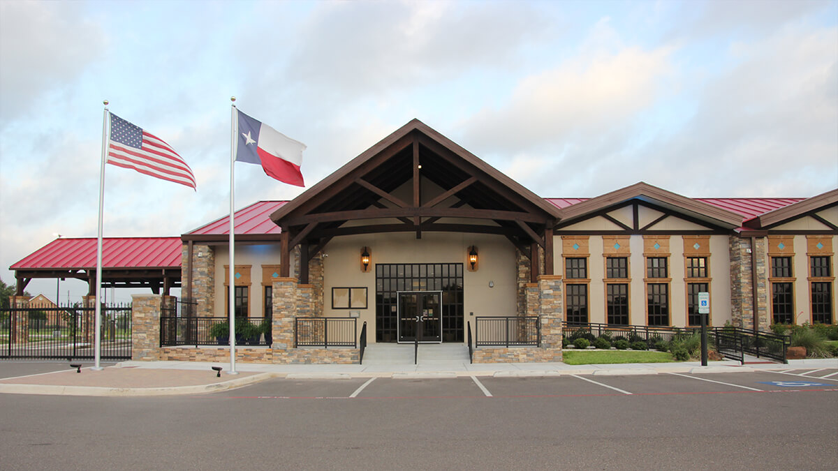Front of Sharyland Water Supply Corporation office building